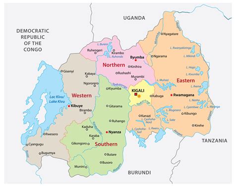 Political Map Of Rwanda