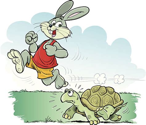 Rabbit And Turtle Race Illustrations, Royalty-Free Vector Graphics ...