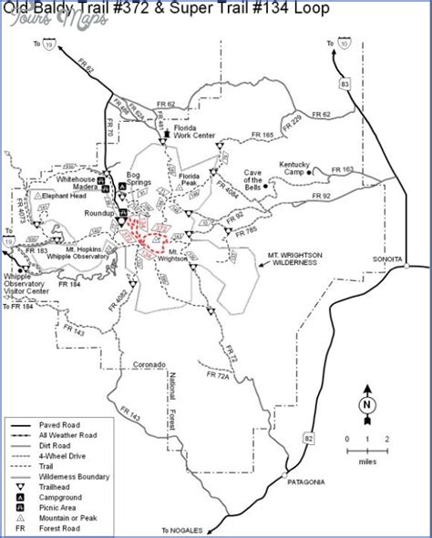 Mount Baldy Hiking Trail Map - ToursMaps.com