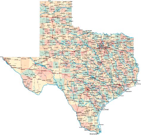 Map Of Texas Cities And Counties Mapsof – Printable Map of The United ...