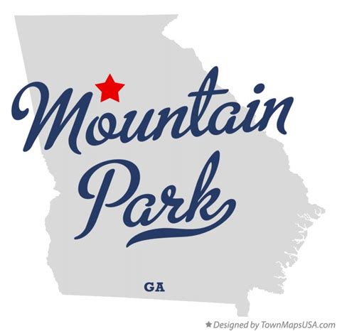 Map of Mountain Park, GA, Georgia