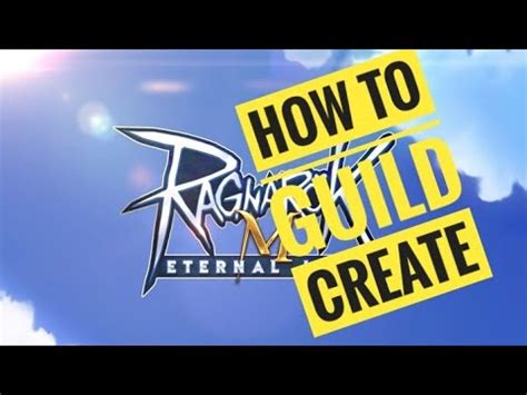 How to create a Guild Ragnarok Mobile - YouTube