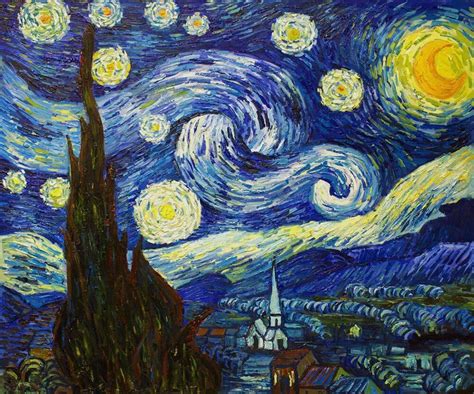 Van Gogh Starry Night Reproduction Painting - overstockArt