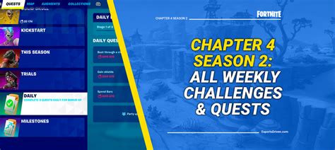 Fortnite Chapter 4 Season 2 - All Weekly Challenges & Quests