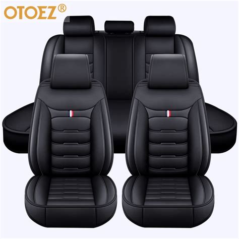 OTOEZ Car Seat Covers Full Set Leather Front and Rear Bench Backrest ...