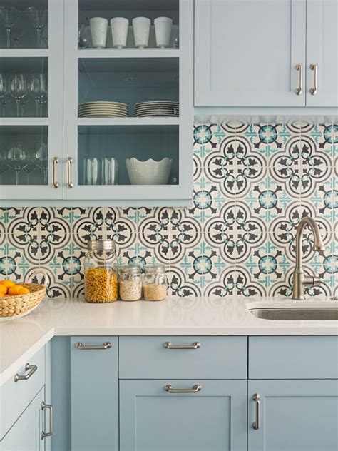 Design Inspiration: Encaustic Tile Backsplash - Gem Cabinets