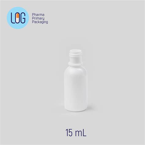 15ml Dropper Bottle Squeezable, 14mm Neck Finish, White, Round - Pharma ...