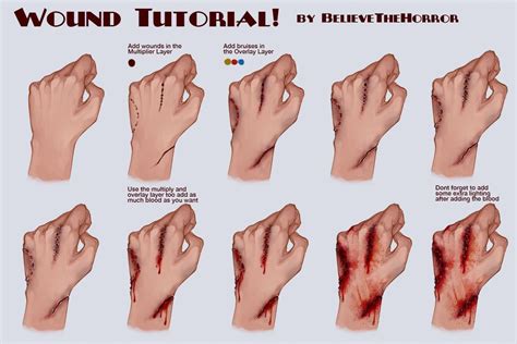 Wound Tutorial by https://www.deviantart.com/believethehorror on ...