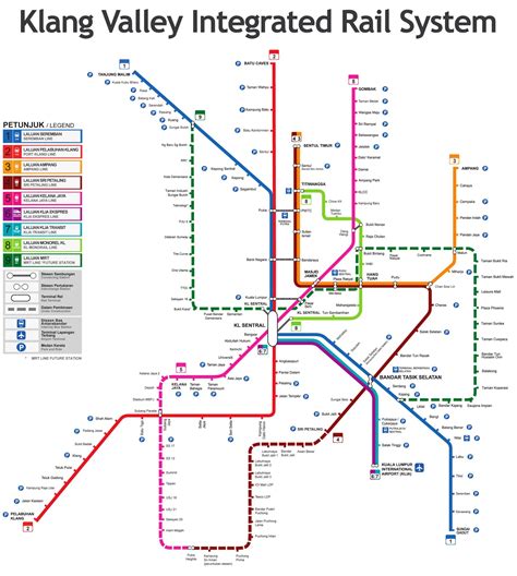 Lrt map malaysia - Lrt line map malaysia (South-Eastern Asia - Asia)