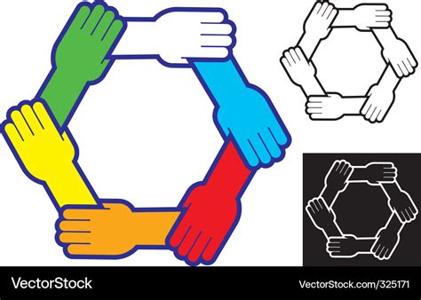 Helping hands Royalty Free Vector Image - VectorStock