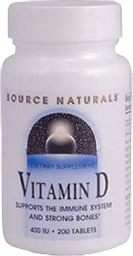 Source Naturals Vitamin D-3 -- 400 IU - 200 Tablets - Vitacost