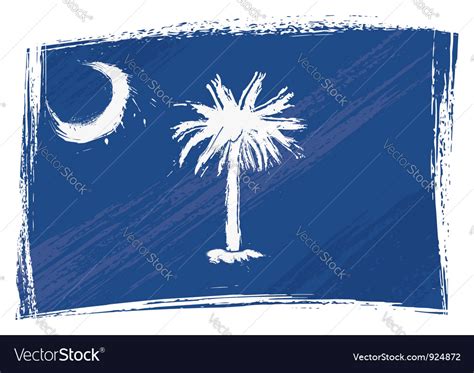 Grunge south carolina flag Royalty Free Vector Image