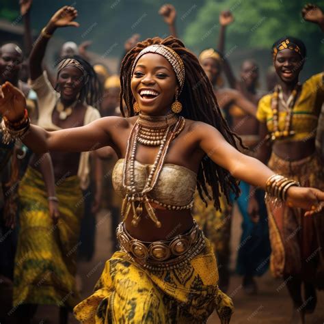 Premium Photo | African girl dancing national dance in african clothes