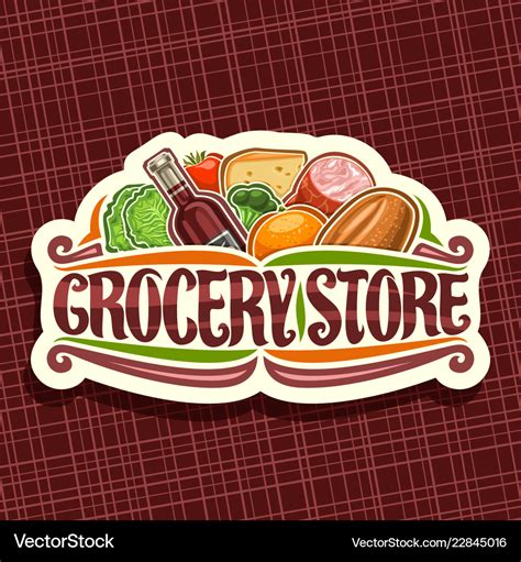 Logo for grocery store Royalty Free Vector Image