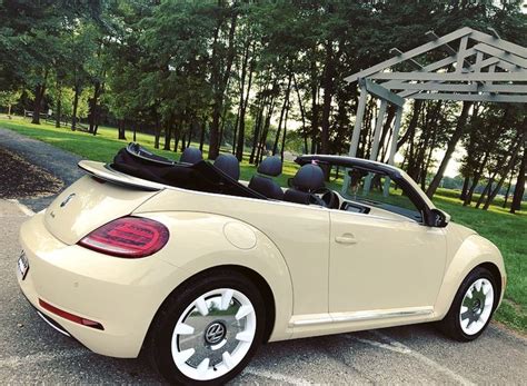 Beige Volkswagen Beetle Convertible