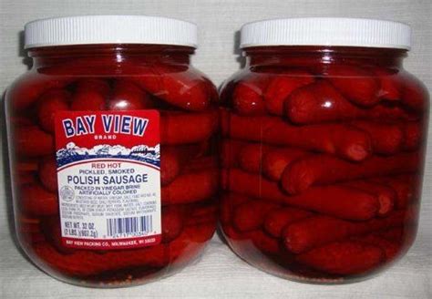 Gourmet Red Hot Pickled Polish Sausage - 2 Jars | Polish sausage ...