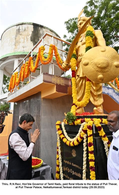 Hon’ble Governor of Tamil Nadu, paid floral tribute to the statue of ...