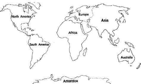 continents outline map - World Maps - Map Pictures