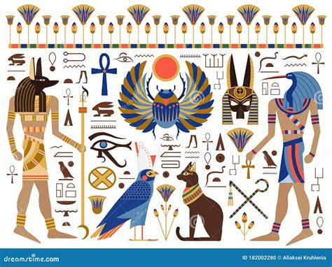 Egypt Symbols Set Egyptian Symbols Ancient Egyptian Deities | Images ...