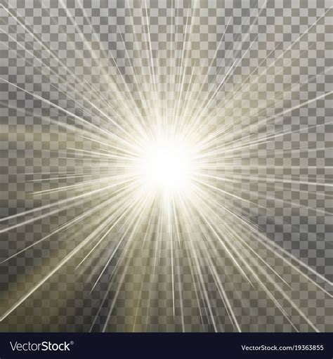 Glow light burst effect on transparent background Vector Image