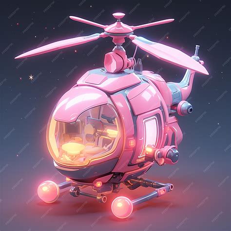 Premium AI Image | Kid pink helicopter toy