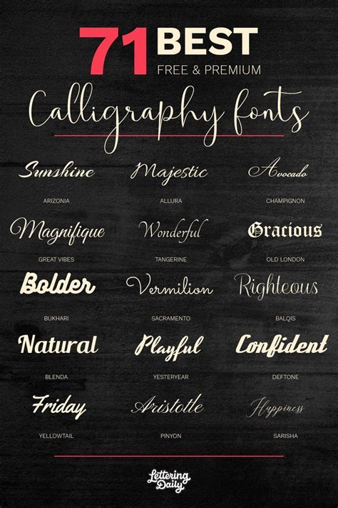 71 Best Calligraphy Fonts (Free & Premium) | Fontes para tatuagem ...