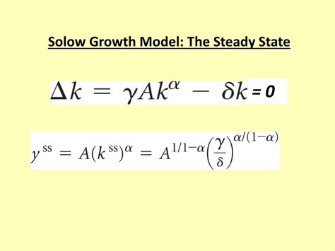 PPT - Solow Growth Model: The Steady State PowerPoint Presentation ...