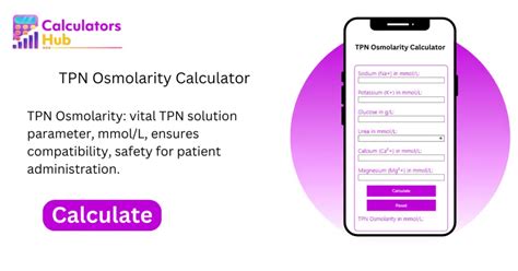 TPN Osmolarity Calculator Online