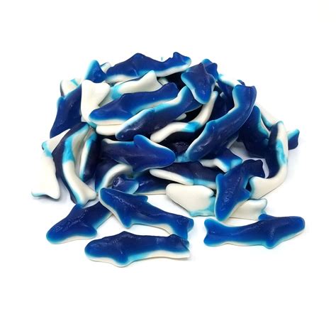 Blue Baby Sharks Gummy Candy, Fantastic Gummy Sharks, Blue Raspberry ...