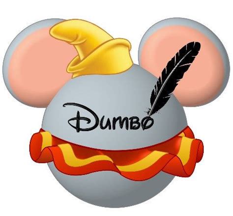 Dumbo character inspired printable personalized Mickey head digital ...