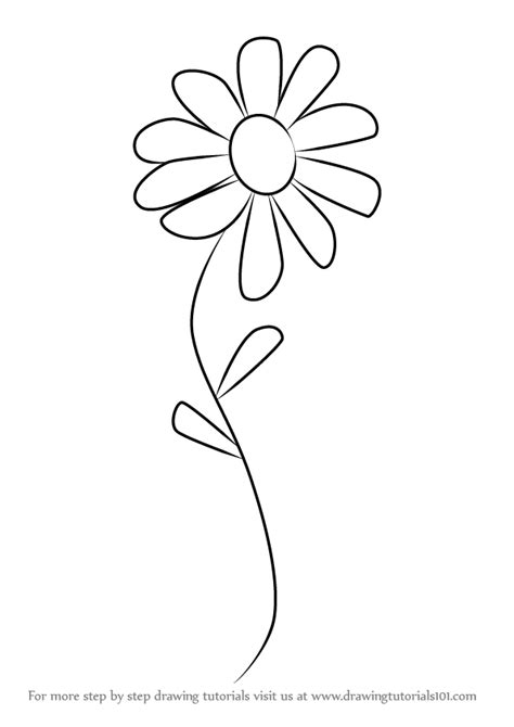 How to Draw a Flower for Kids (Flowers) Step by Step ...