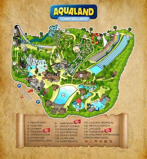 Park Map - Aqualand Torremolinos