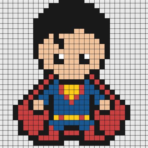 Pixel Art Minecraft Superman