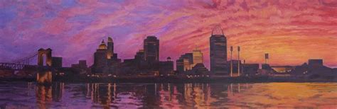 Cincinnati Skyline Painting by Andrew Danielsen - Fine Art America