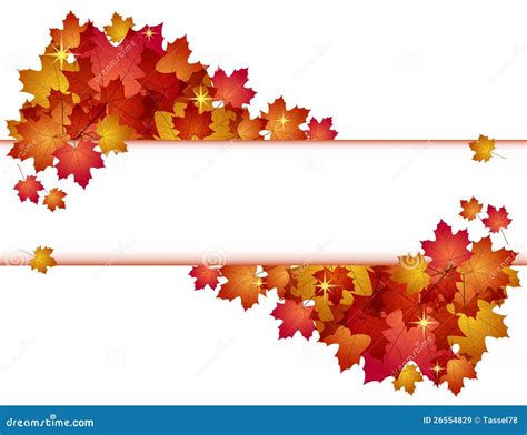 Autumn banner with leaves. stock vector. Illustration of color - 26554829