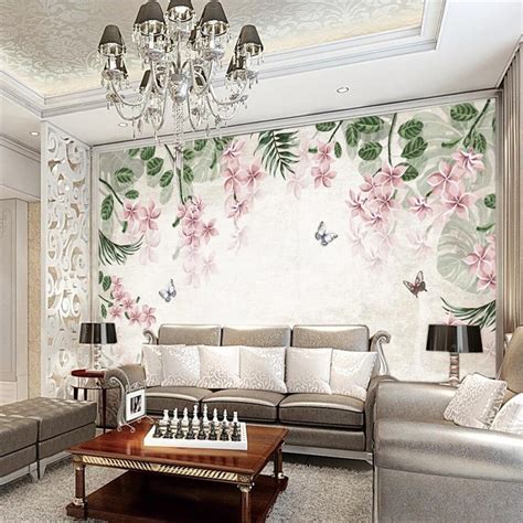 beibehang Retro floral background murals Mural Wallpapers Home Decor ...