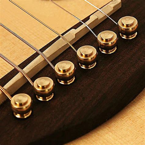 Solid Brass Acoustic Guitar Bridge Pins | mpsguitarrestors