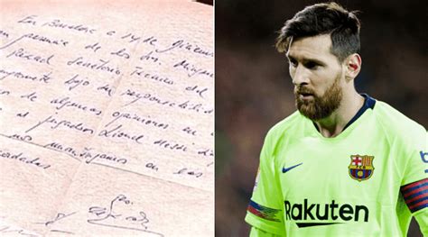 Lionel Messi's first ever contract at Barcelona has been translated ...