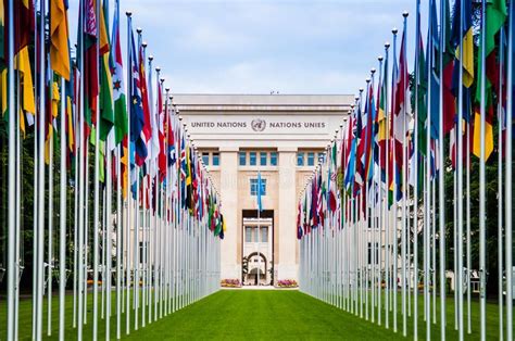 United Nations Office HQ in Geneva, Switzerland. May 8, 2014 - Geneva ...