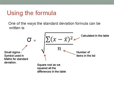 Deviation Formula