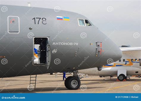 Antonov An-70 Cockpit At The Paris Air Show Editorial Stock Photo ...