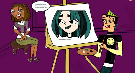 Duncan painting Gwen - TDI's GwenxDuncan Photo (24839754) - Fanpop