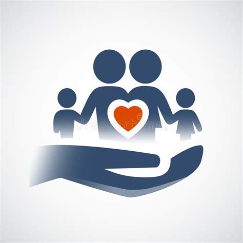 Hand Holding Family Symbol, Love or Life Insurance Concept Stock Vector ...