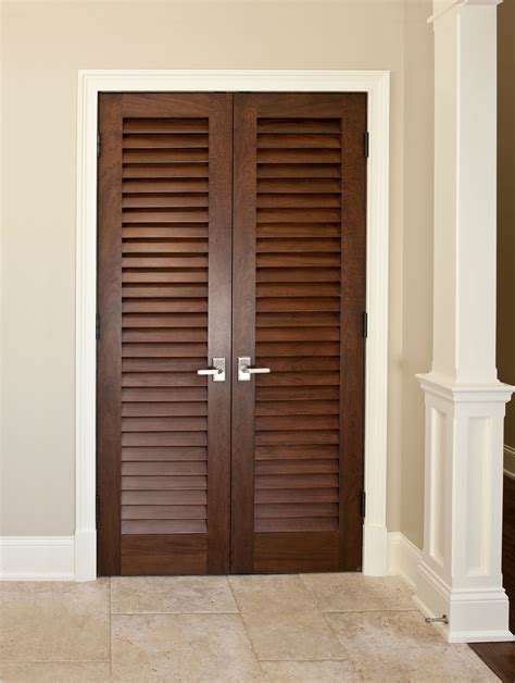 Interior Door - Custom - Double - Solid Wood with Walnut Finish ...