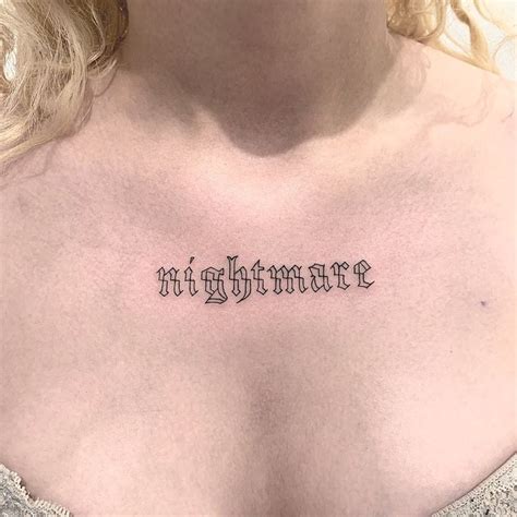 Nightmare tattoo gothic | Writing tattoos, Tattoo lettering, Tattoo ...