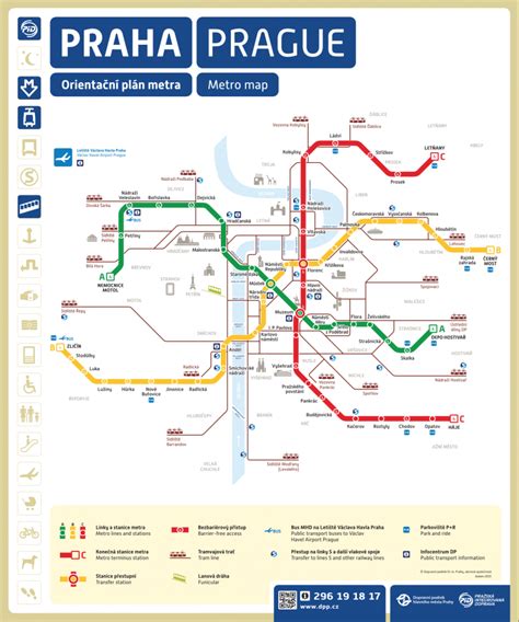 Prague public transport city map - Metroprague.com