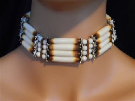 Beautiful Native American Handcrafted Bone Choker by LakotaCharm