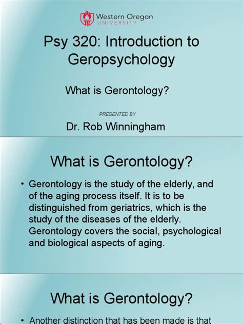 What Is Gerontology | PDF | Gerontology | Ageing