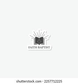 Baptist Church Symbol Sticker Isolated On Stock Illustration 2257712225 ...