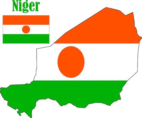 Premium Vector | Niger map and flag